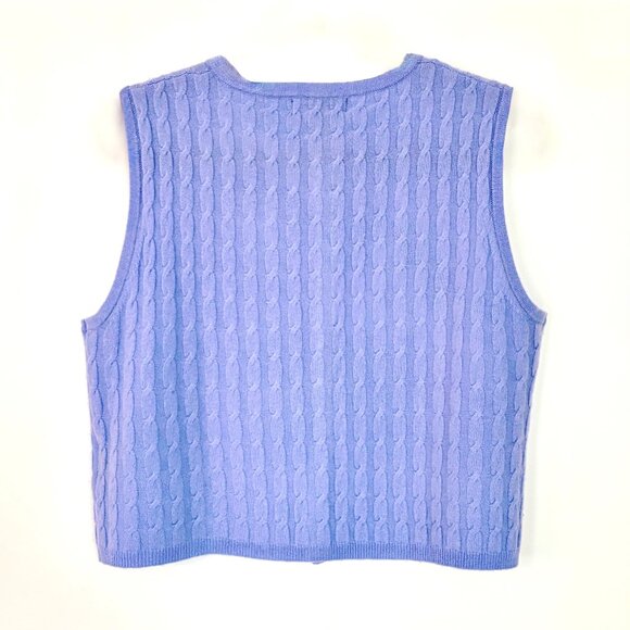 House of Harlow Cashmere Sweater Vest in Periwinkle Blue Womens Size S NWT - Picture 2 of 10